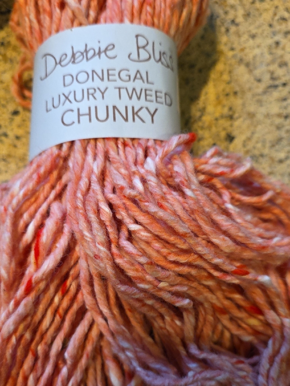 Debbie Bliss Donegal Luxury Tweed Chunky Yarn - Peach Multi